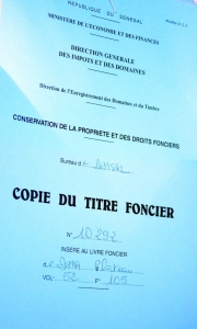 Immatriculation foncière Sénégal